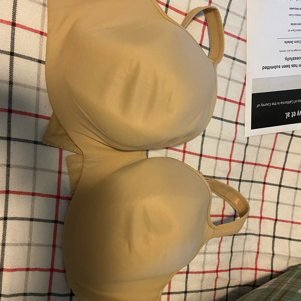 Tan full coverage bra